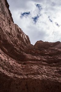 Low angle view of mountain against sky