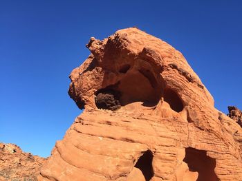 Close up of orange sandstone rock formation