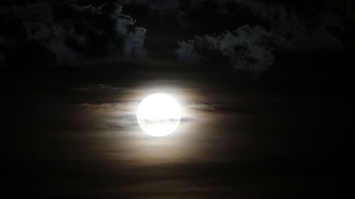 Scenic view of moon against sky at night