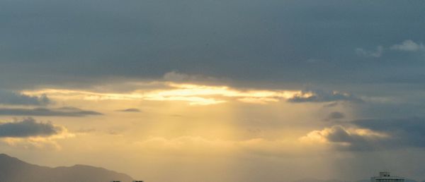 Scenic view of dramatic sky during sunset