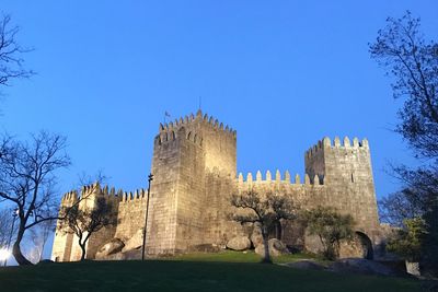 Castle against clear blue sky