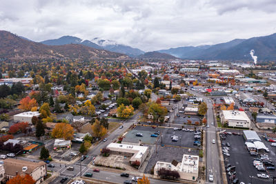 November 5, 2022, grants pass, oregon. city in southern oregon. drone photo in autumn season.