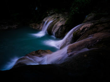 View of stream flowing through landscape