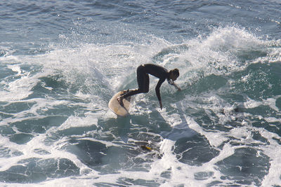 Man surfing in sea