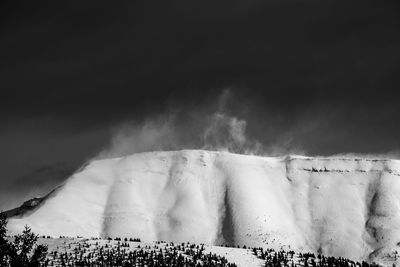 Scenic view of snow against sky