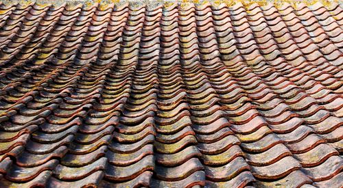 Full frame shot of roof tiles