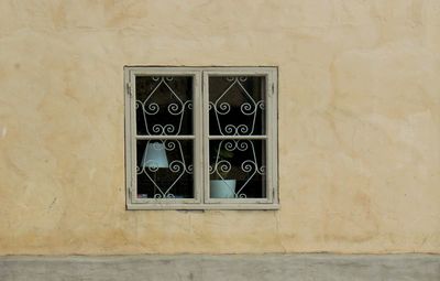 Closed window of building