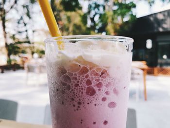 Close-up of drink on table