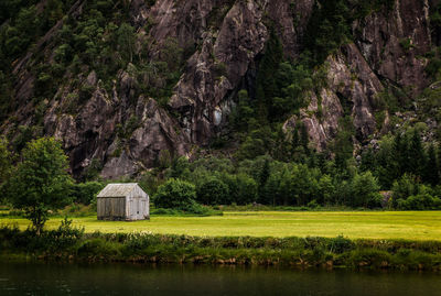 Small outhouse in a valley in west norway.