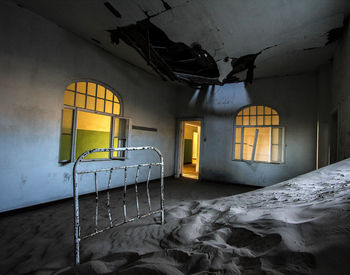 Sand in abandoned house