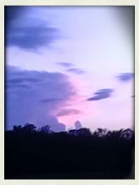 Clouds over landscape