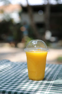 Close-up of drink on table