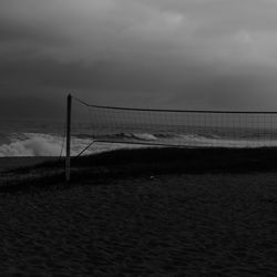 Scenic view of sea against sky at dusk