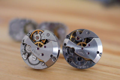 Close-up of wristwatch on table