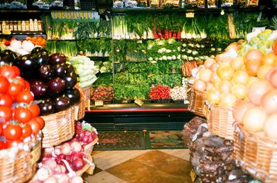 Fruits in basket at store