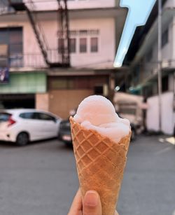 Close-up of ice cream cone