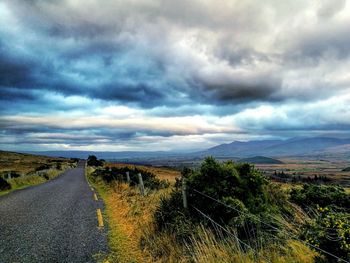 Scenic view of dramatic sky over sea