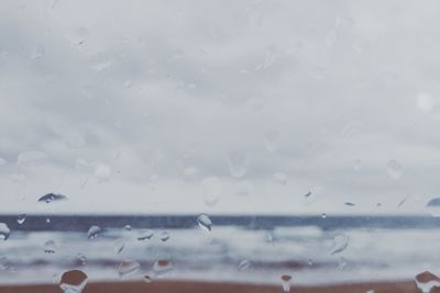 Rain drops on glass window