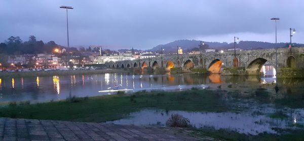 Bridge over river in city