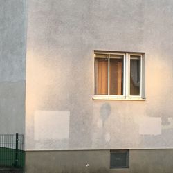 Low angle view of window on building