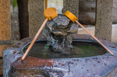 Water fountain in temple