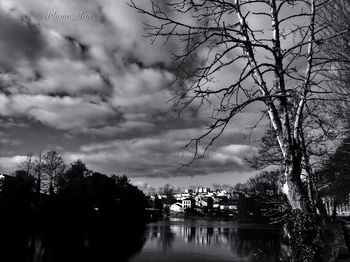 Scenic view of river against sky