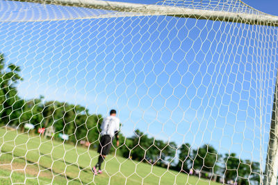 Full frame shot of sports net