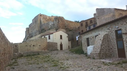 Low angle view of historical buildings against sky