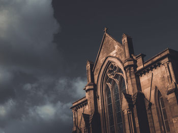 Low angle view of traditional building against sky