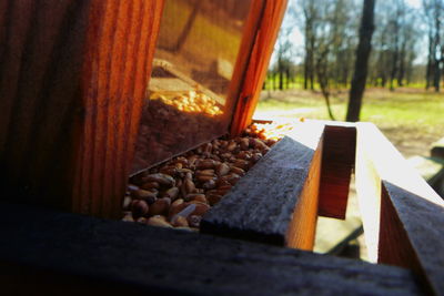 Close-up of coffee on table