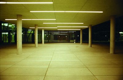 Empty underground walkway