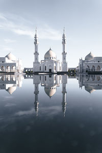 Reflection of buildings in water