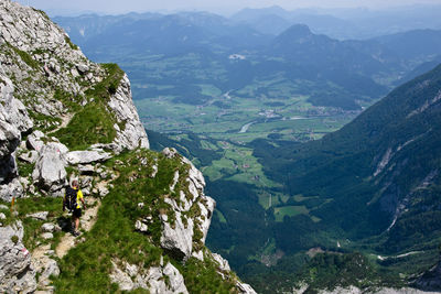High angle view of valley