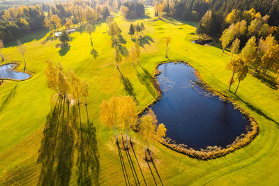 High angle view of landscape
