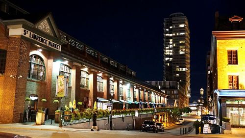 City street at night