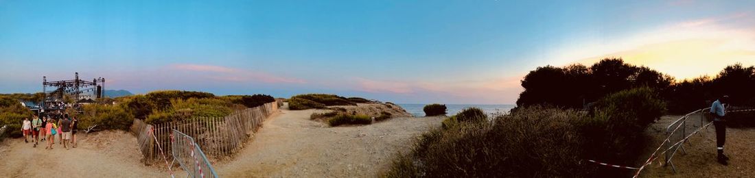 Panoramic view of beach against sky