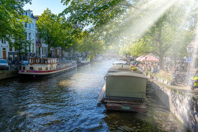 Boats in river