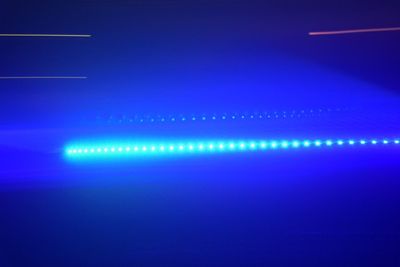 Illuminated lights at night