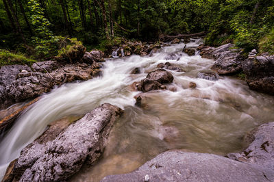 Scenic river within the bavarian alps