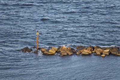 Rocks in sea