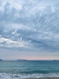 Scenic sunset over ioninan sea in vlore albania .