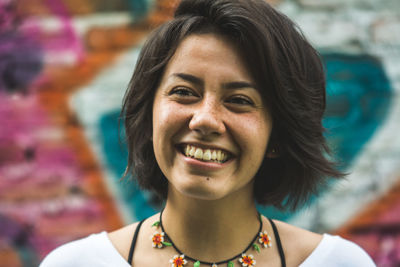 Portrait of smiling young woman