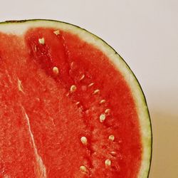 Close-up of apple against white background