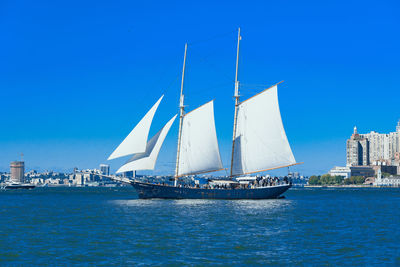 Sailboats in sea