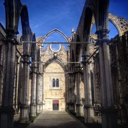 Low angle view of historical building