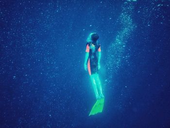 Full length of man swimming in sea