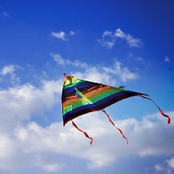 Low angle view of colorful balloons