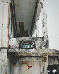 Close-up of abandoned building