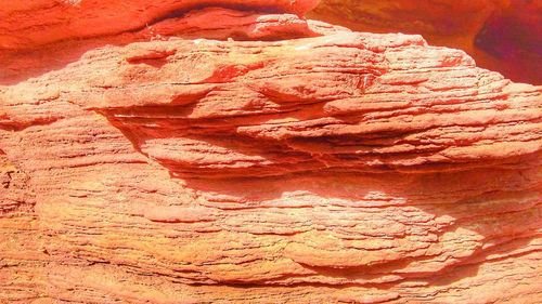 Close-up of red rock formations