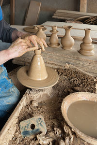 Man working in mud